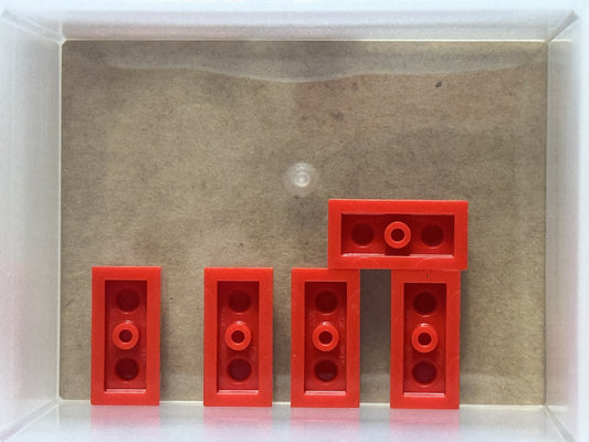LEGO Parts - Red Plate 1 x 2 - No 3023 - QTY 5