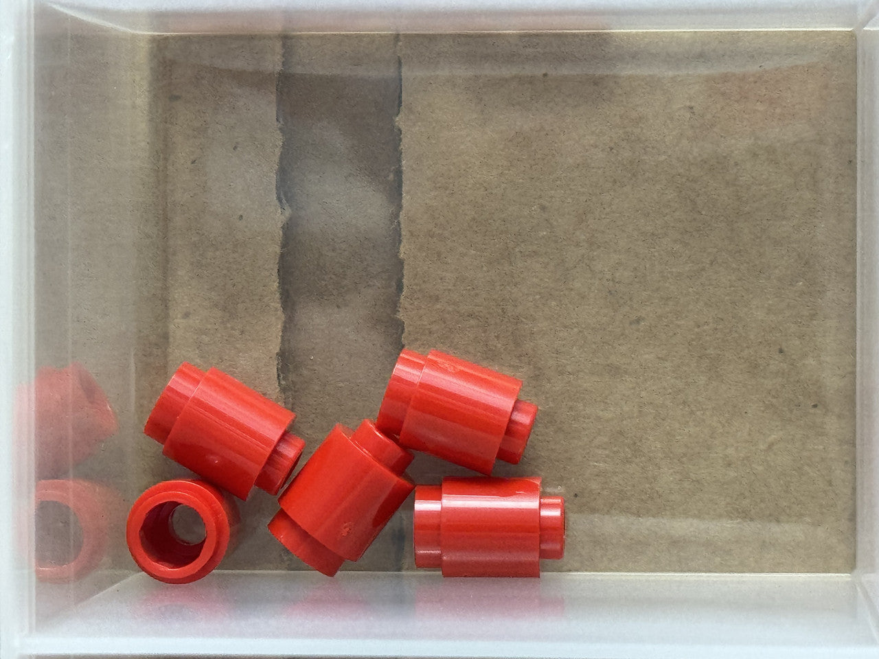 LEGO Parts - Red Brick, Round 1 x 1 - No 3062 - QTY 5