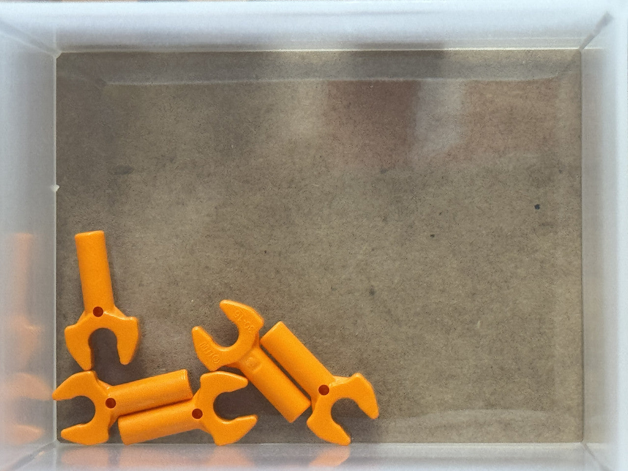LEGO Parts - Orange Bar 1L with Clip Mechanical Claw - No 48729b - QTY 5