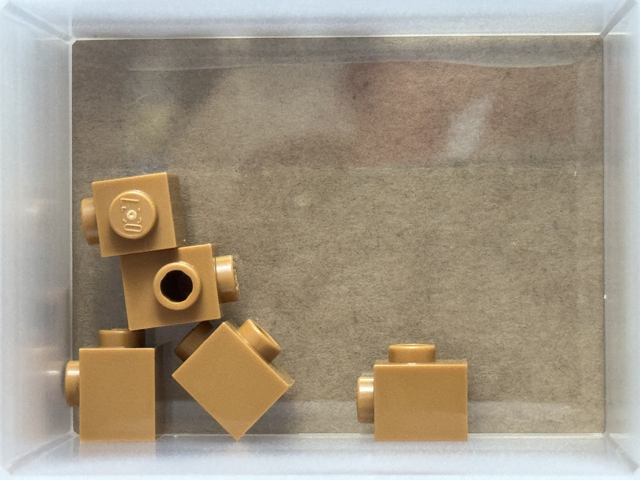 LEGO Parts - Medium Nougat Brick 1 x 1 Stud on Side - No 87087 - QTY 5