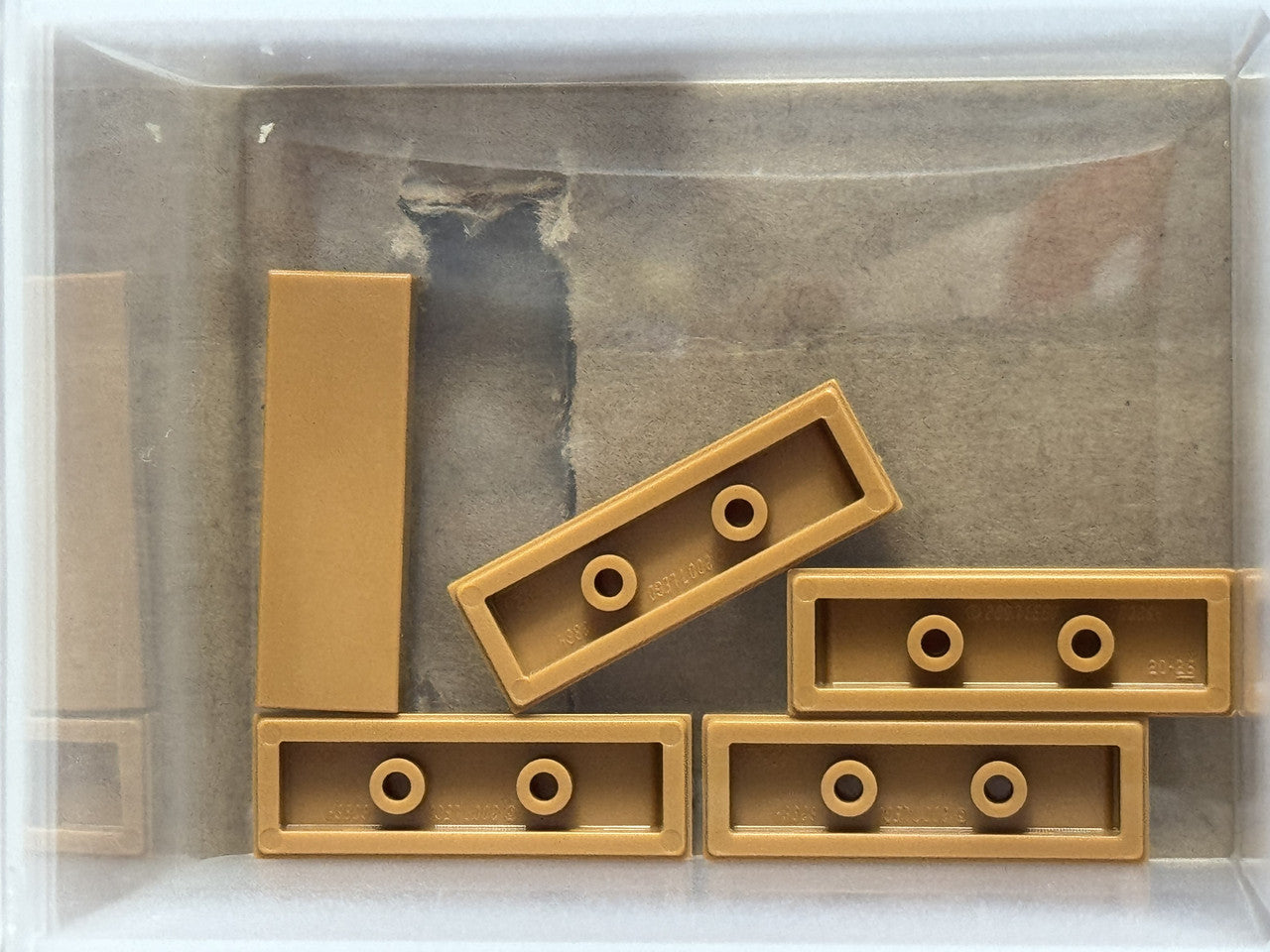 LEGO Parts - Medium Nougat Tile 1 x 3 - No 63864 - QTY 5