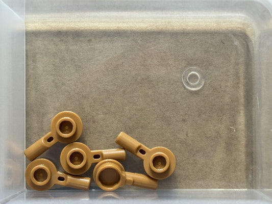 LEGO Parts - Medium Nougat Bar 1L 1 x 1 Round Plate - No 32828 - QTY 5