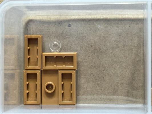 LEGO Parts - Medium Nougat Plate 1 x 2 1 Stud (Jumper) - No 15573 - QTY 5