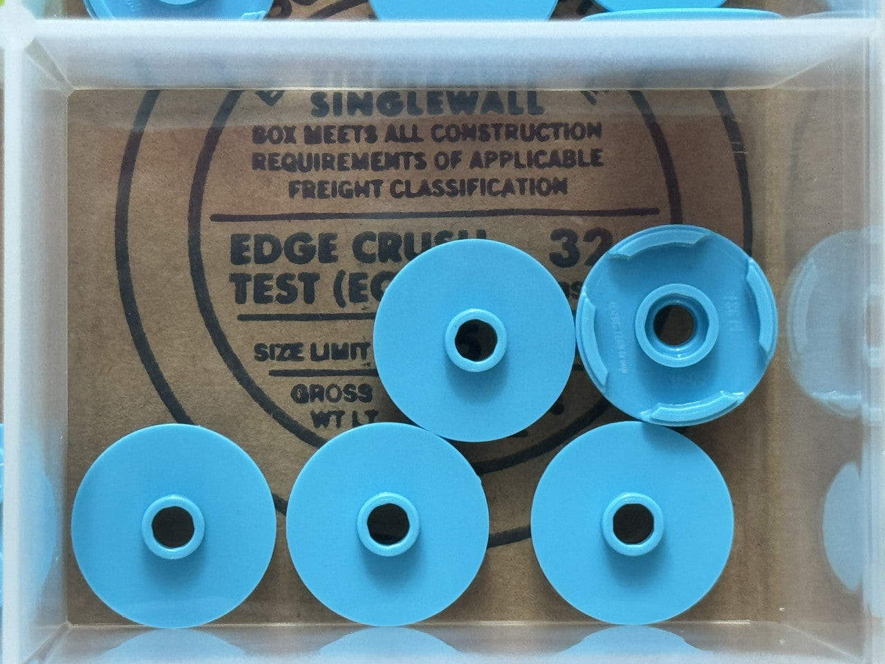 LEGO Parts - Medium Azure Tile, Round 2 x 2 with Open Stud - No 18674 - QTY 5