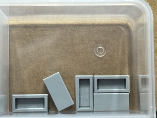 LEGO Parts - Light Bluish Gray Tile 1 x 2 - No 3069 - QTY 5