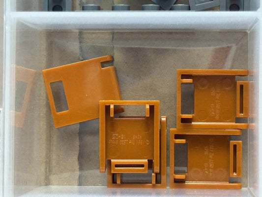 LEGO Parts - Dark Orange Container, Box 2 x 2 x 2 Door - No 4346 - QTY 5