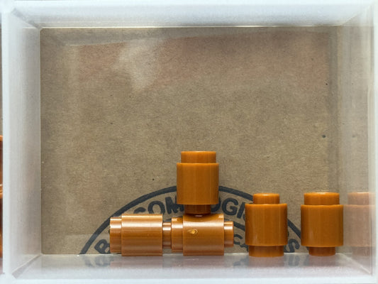 LEGO Parts - Dark Orange Brick, Round 1 x 1 - No 3062 - QTY 5