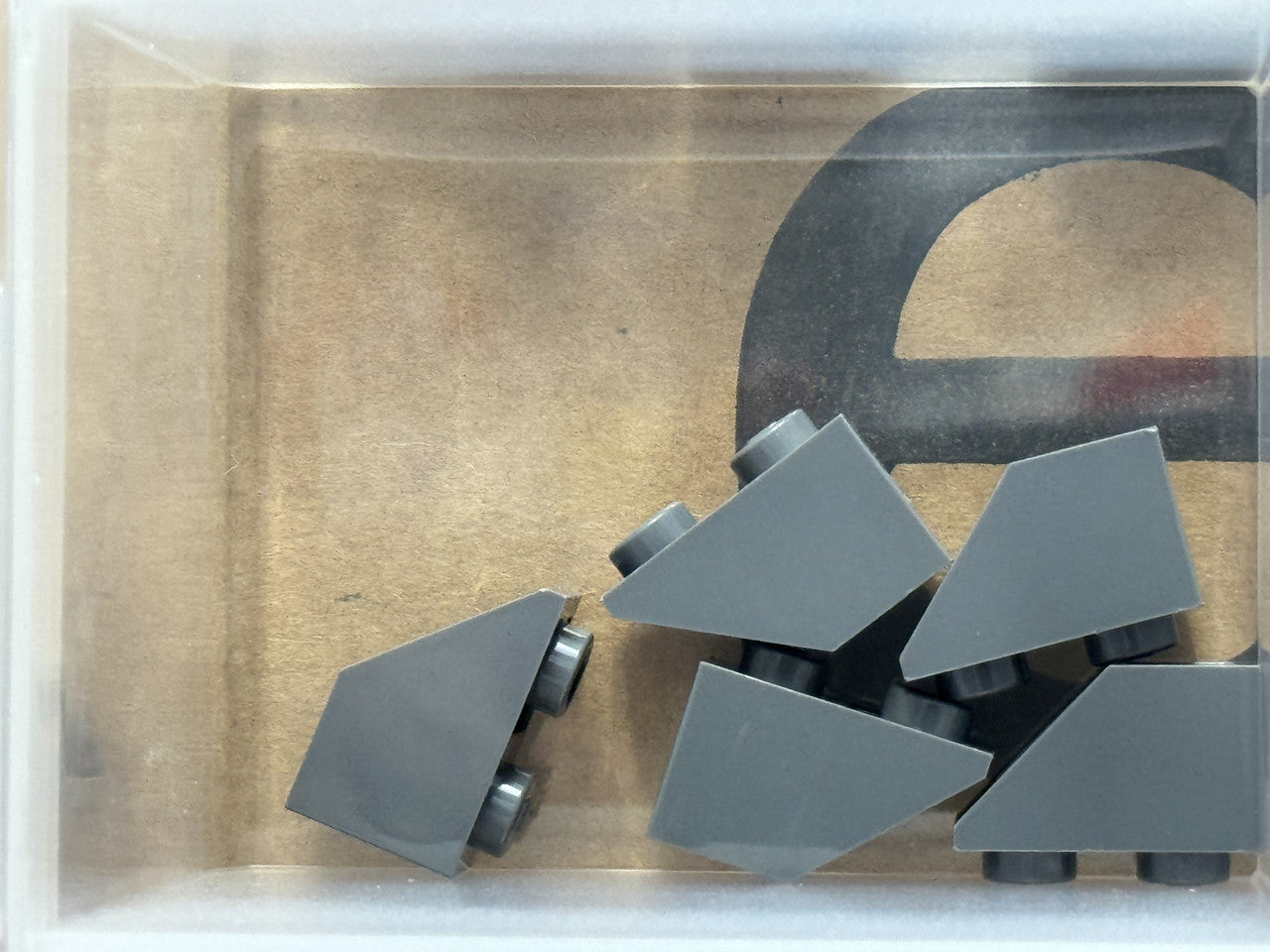 LEGO Parts - Dark Bluish Gray Slope, Inverted 45 2 x 1 - No 3665 - QTY 5