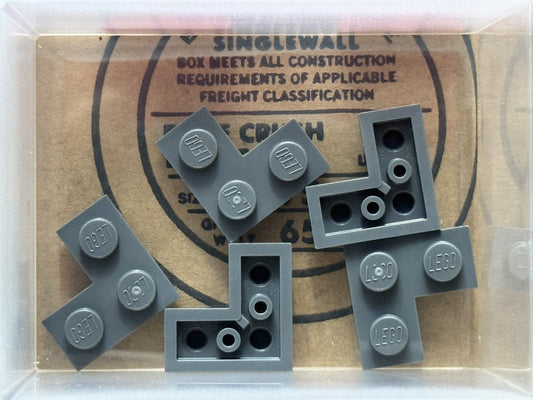 LEGO Parts - Dark Bluish Gray Plate 2 x 2 Corner - No 2420 - QTY 5