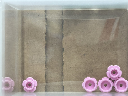 LEGO Parts - Bright Pink Plate, Round 1 x 1 Flower Edge - No 24866 - QTY 5