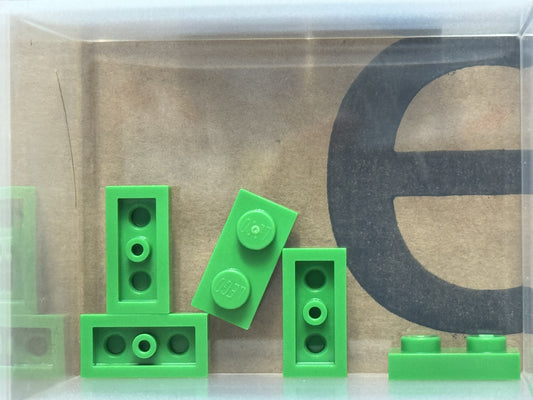 LEGO Parts - Bright Green Plate 1 x 2 - No 3023 - QTY 5
