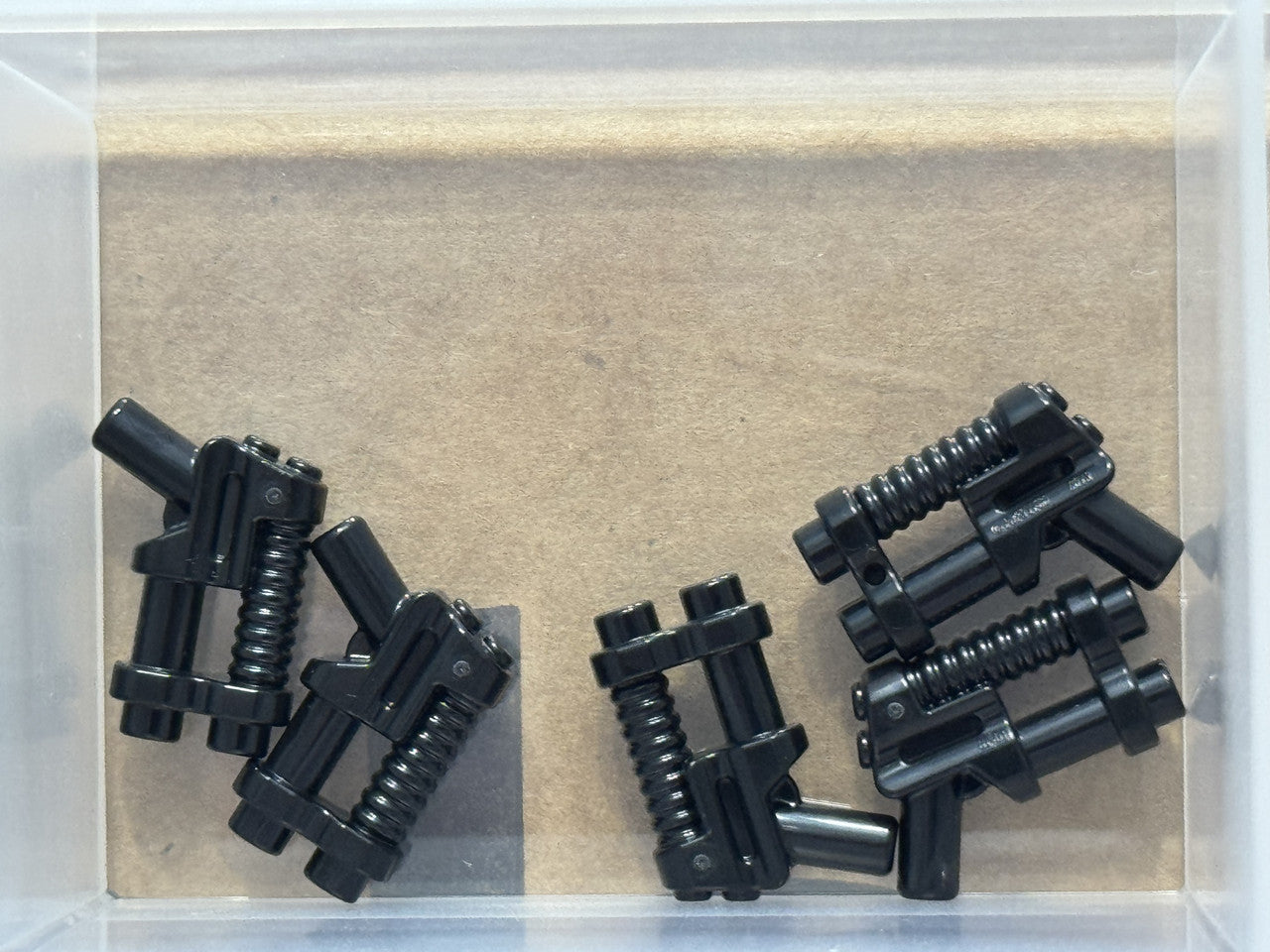 LEGO Parts - Black Minifigure, Weapon Gun, Two Barrel Pistol - No 95199 - QTY 5