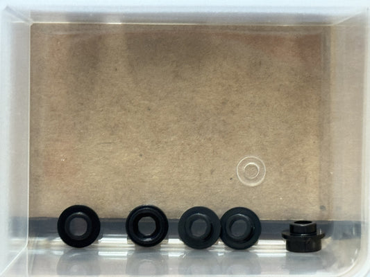 LEGO Parts - Black Plate, Round 1 x 1 with Open Stud - No 85861 - QTY 5