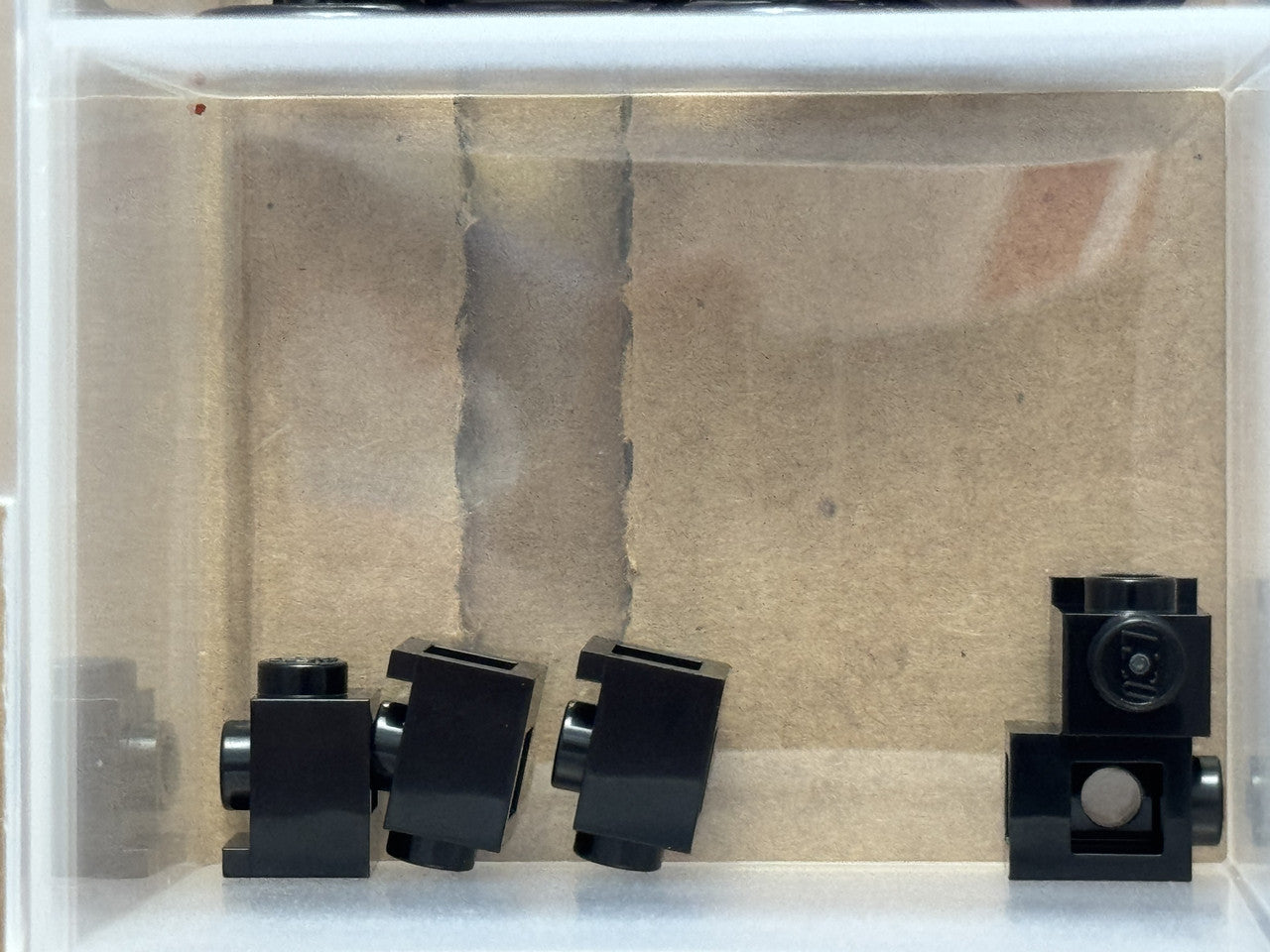 LEGO Parts - Black Brick, Modified 1 x 1 with Headlight - No 4070 - QTY 5