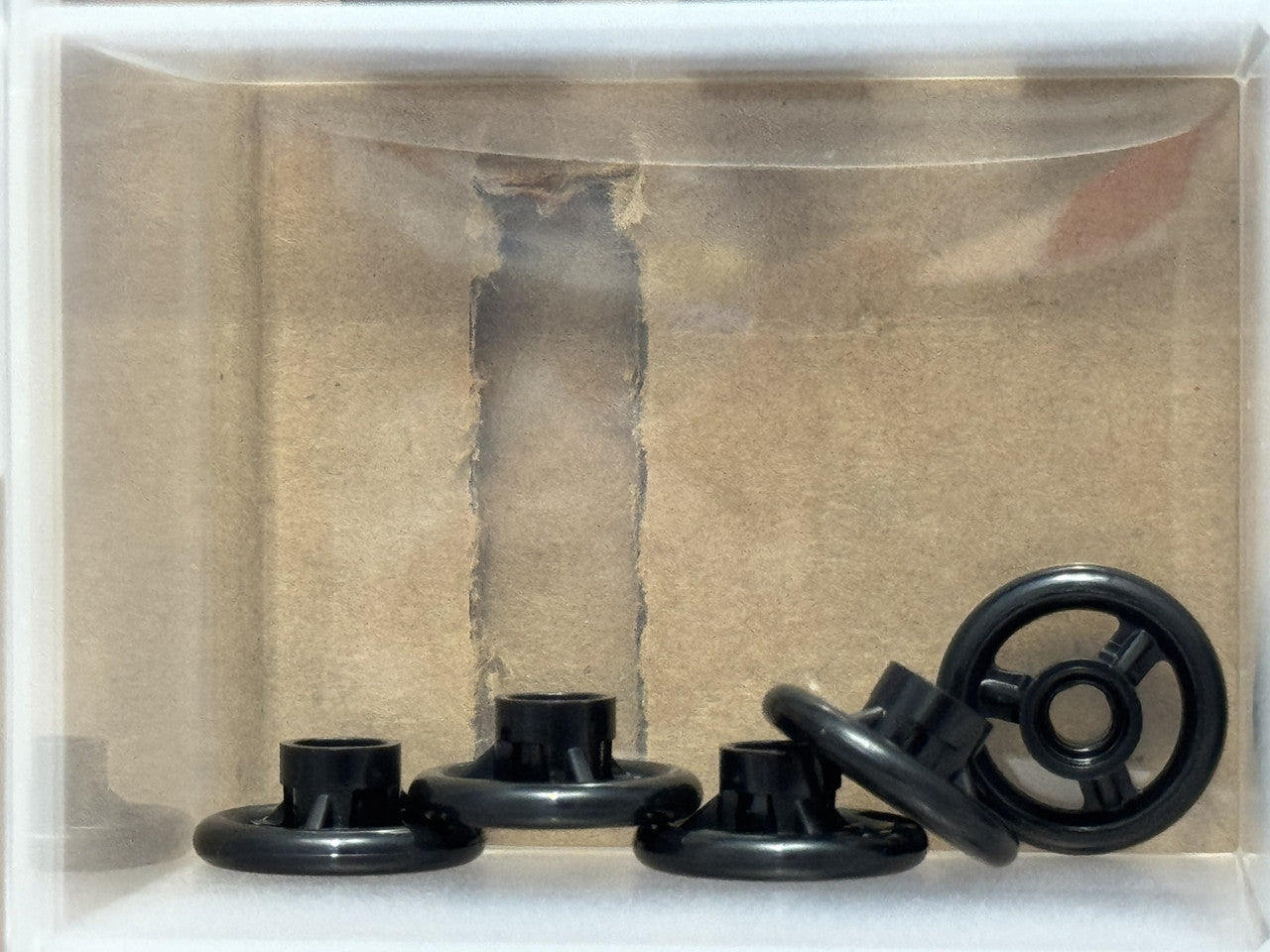 LEGO Parts - Black Vehicle, Steering Wheel, 2 Studs Diameter - No 30663 - QTY 5