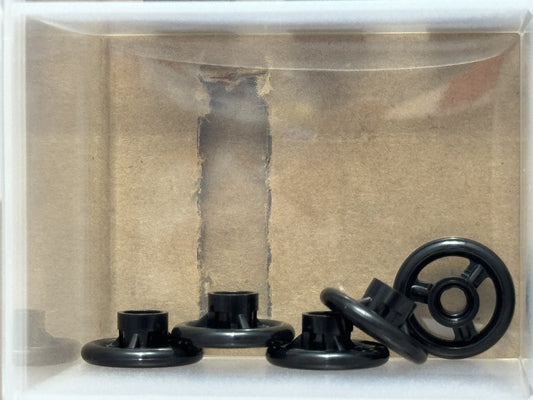 LEGO Parts - Black Vehicle, Steering Wheel, 2 Studs Diameter - No 30663 - QTY 5