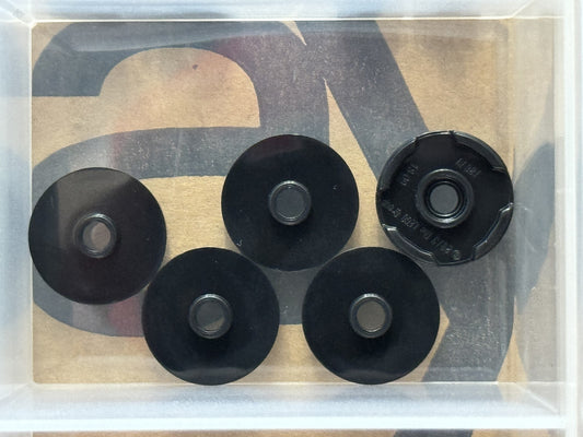LEGO Parts - Black Tile, Round 2 x 2 with Open Stud - No 18674 - QTY 5
