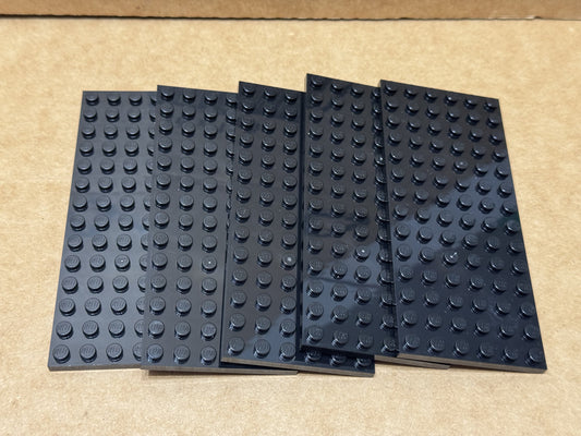 LEGO Parts - Black Plate 6 x 14 - No 3456 - QTY 5