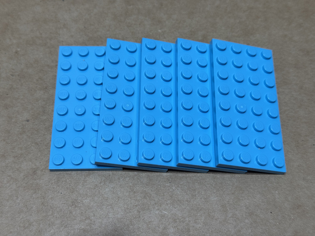 LEGO Parts - Medium Azure Plate 4 x 8 - No 3035 - QTY 5