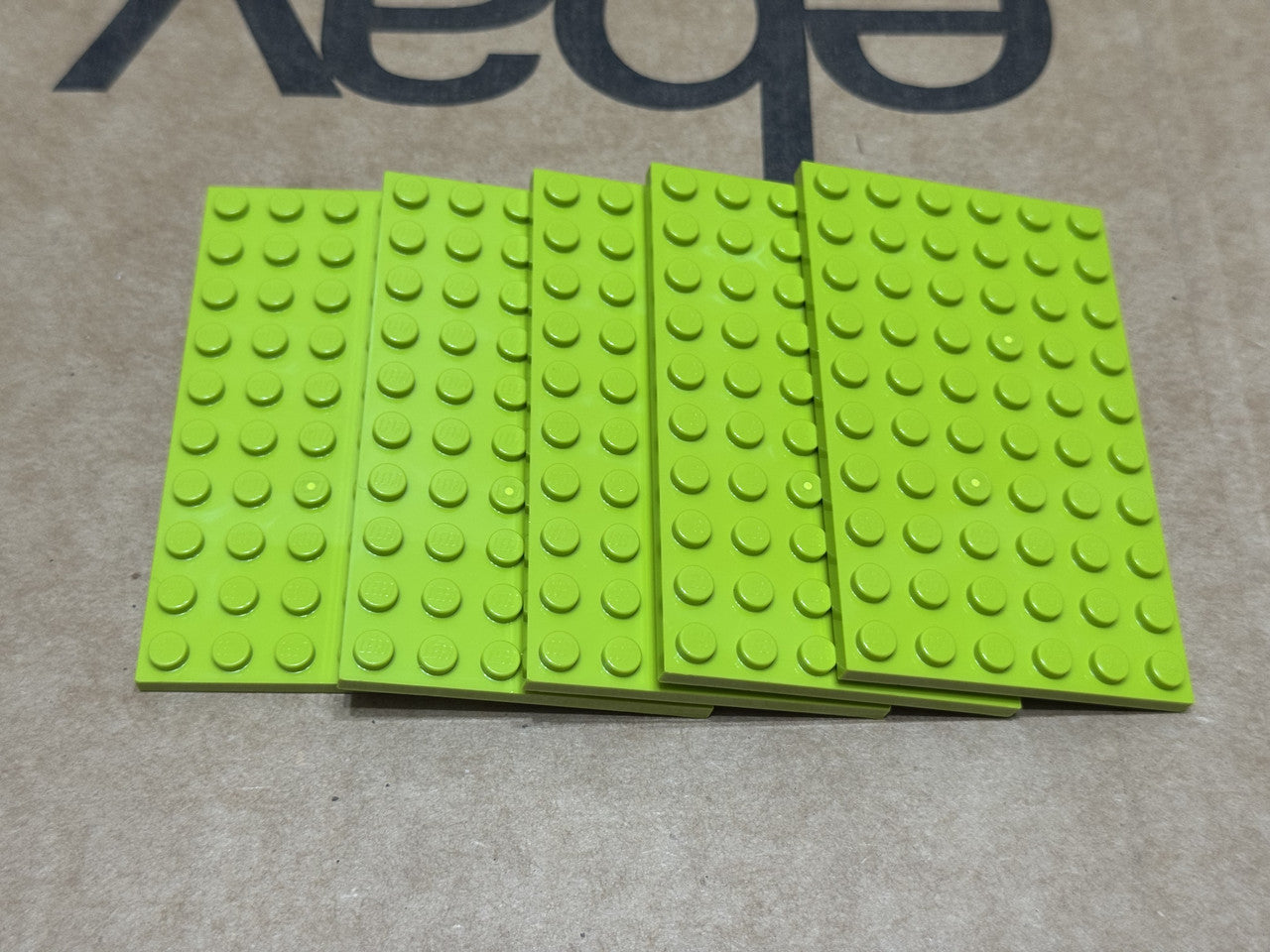 LEGO Parts - Lime Plate 6 x 10 - No 3033 - QTY 5