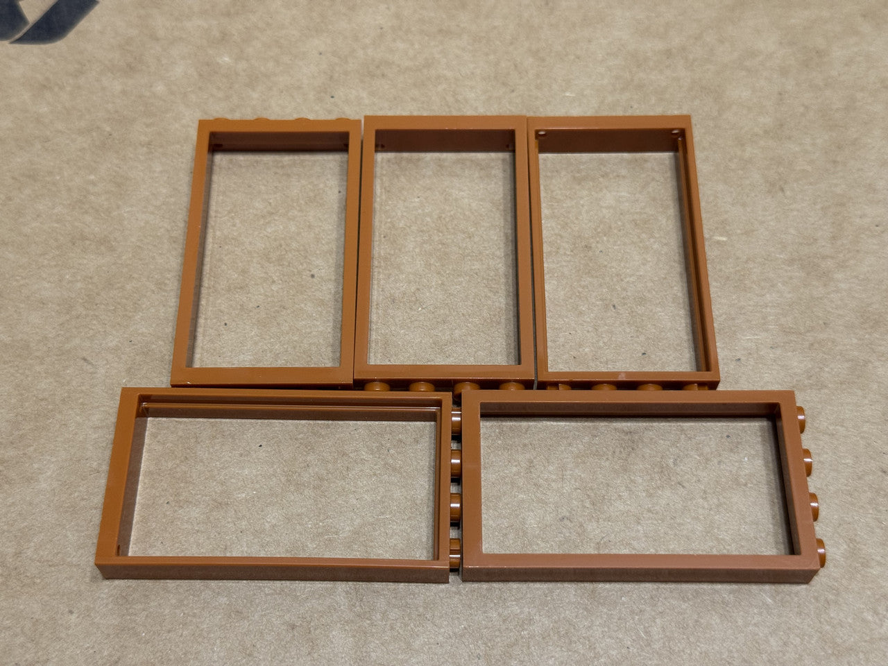 LEGO Parts - Dark Orange Door, Frame 1 x 4 x 6 - No 60596 - QTY 5