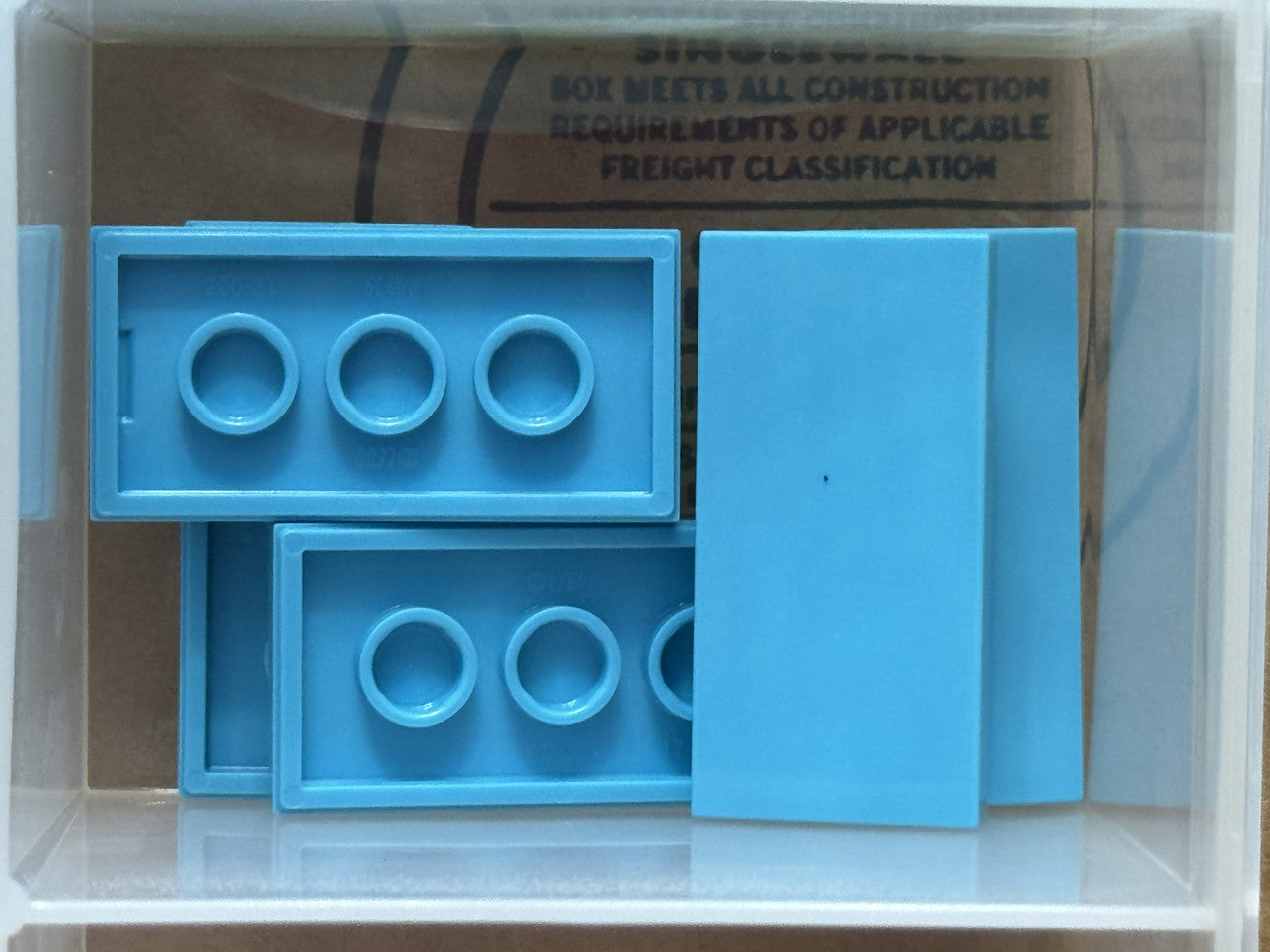 LEGO Parts - Medium Azure Tile 2 x 4 - No 87079 - QTY 5