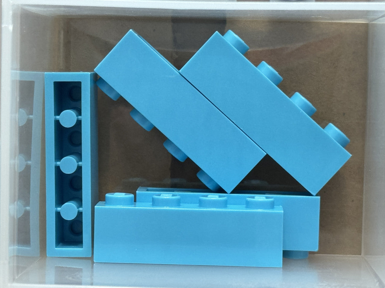 LEGO Parts - Medium Azure Brick 1 x 4 - No 3010 - QTY 5