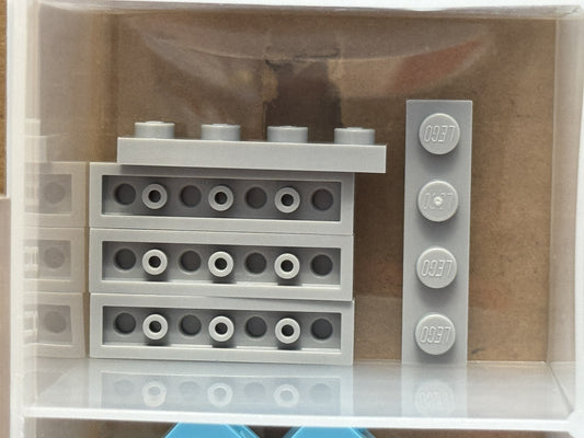 LEGO Parts - Light Bluish Gray Plate 1 x 4 - No 3710 - QTY 5