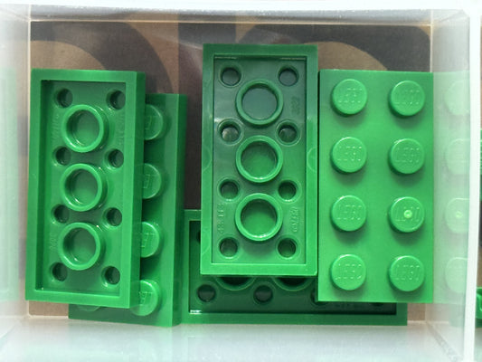 LEGO Parts - Green Plate 2 x 4 - No 3020 - QTY 5