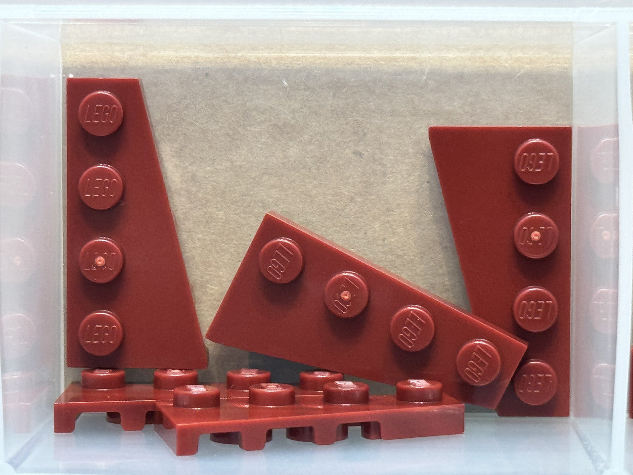 LEGO Parts - Dark Red Wedge, Plate 4 x 2 Right - No 41769 - QTY 5