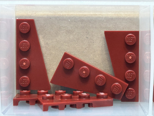 LEGO Parts - Dark Red Wedge, Plate 4 x 2 Right - No 41769 - QTY 5