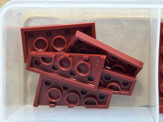 LEGO Parts - Dark Red Wedge, Plate 4 x 2 Left - No 41770 - QTY 5