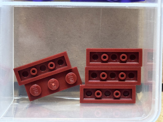 LEGO Parts - Dark Red Plate 1 x 3 - No 3623 - QTY 5