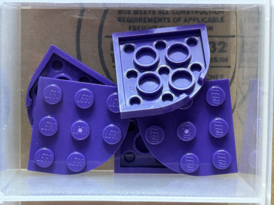 LEGO Parts - Dark Purple Plate, Round Corner 3 x 3 - No 30357 - QTY 5