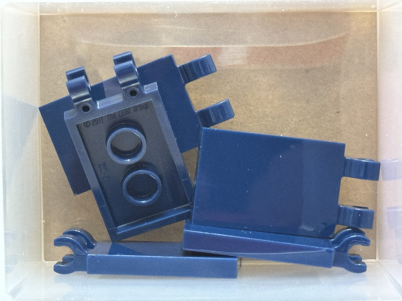 LEGO Parts - Dark Blue Tile 2 x 3 with 2 Open O Clips - No 30350b - QTY 5