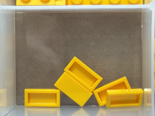 LEGO Parts - Bright Light Orange Tile 1 x 2 - No 3069 - QTY 5