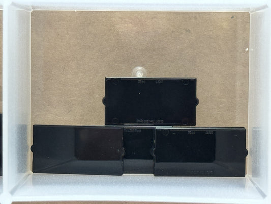 LEGO Parts - Black Glass for Window 1 x 2 x 3 Flat Front - No 60602 - QTY 5