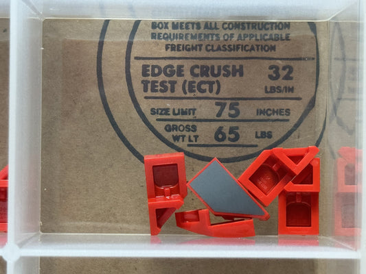 LEGO Parts - Red Wedge 2 x 1 x 2/3 Right Gray Surface - No 29119pb031 - QTY 5