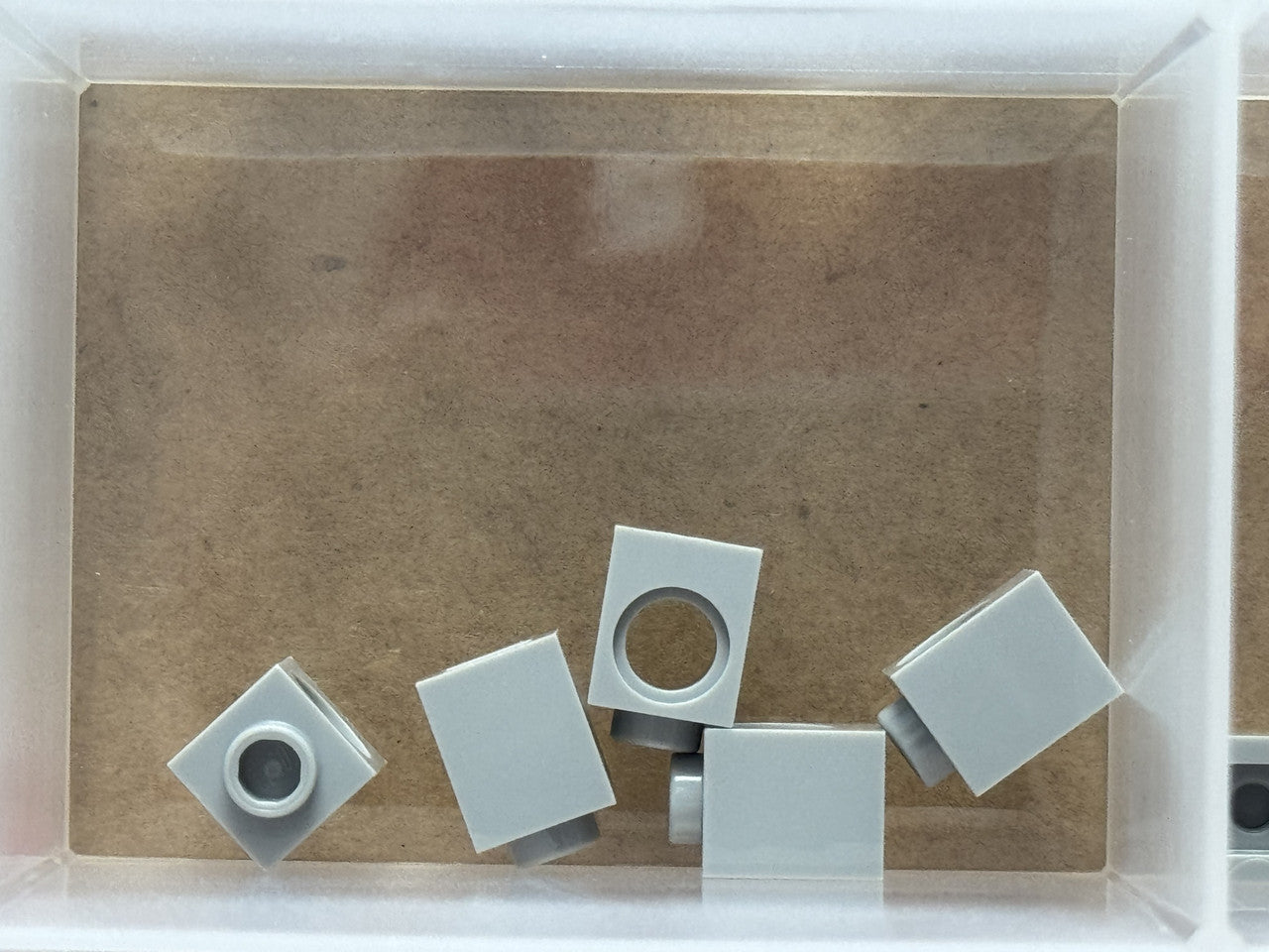 LEGO Parts - Light Bluish Gray Technic, Brick 1 x 1 with Hole - No 6541 - QTY 5