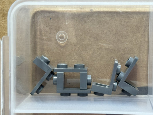 LEGO Parts - Dark Bluish Gray Bracket 1 x 1 - 1 x 2 - No 79389 - QTY 5