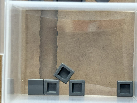 LEGO Parts - Dark Bluish Gray Tile 1 x 1 - No 3070 - QTY 5