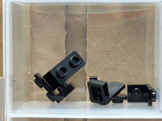 LEGO Parts - Black Bracket 1 x 1 - 1 x 2 Inverted - No 73825 - QTY 5