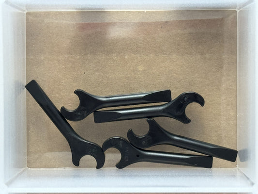LEGO Parts - Black Minifigure, Utensil Tool Spanner Wrench - No 4006 - QTY 5