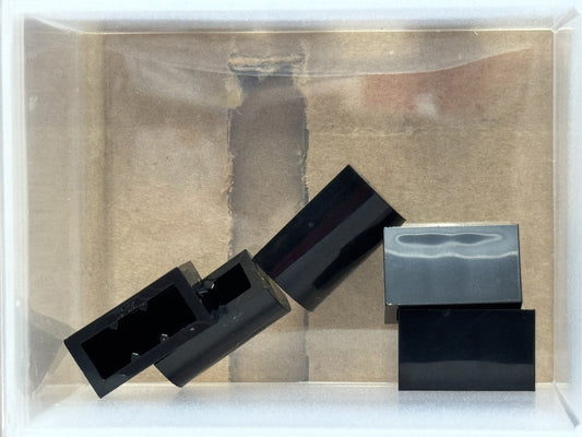 LEGO Parts - Black Slope, Curved 1 x 2 - No 37352 - QTY 5