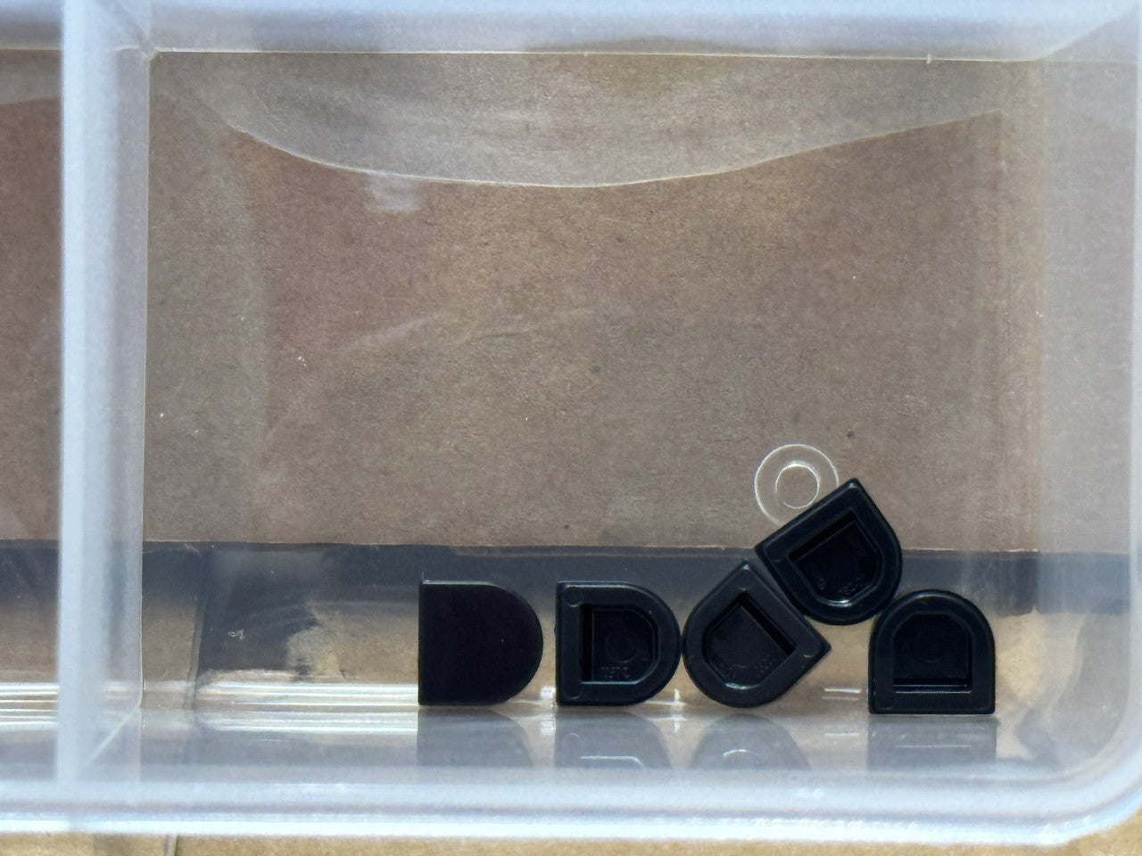LEGO Parts - Black Tile, Round 1 x 1 Half Circle Extended - No 24246 - QTY 5
