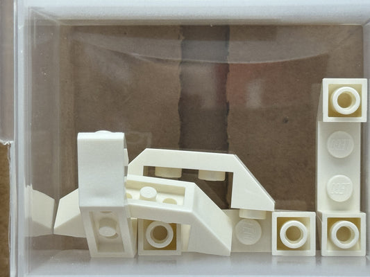 LEGO Parts - White Slope, Inverted 45 4 x 1 Double - No 32802 - QTY 5