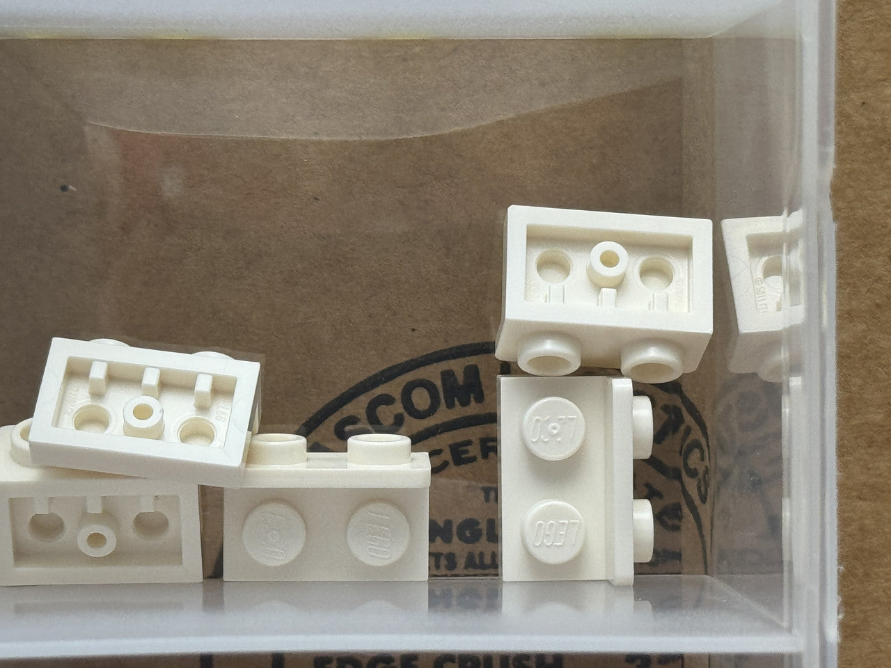 LEGO Parts - White Bracket 1 x 2 - 1 x 2 Inverted - No 99780 - QTY 5