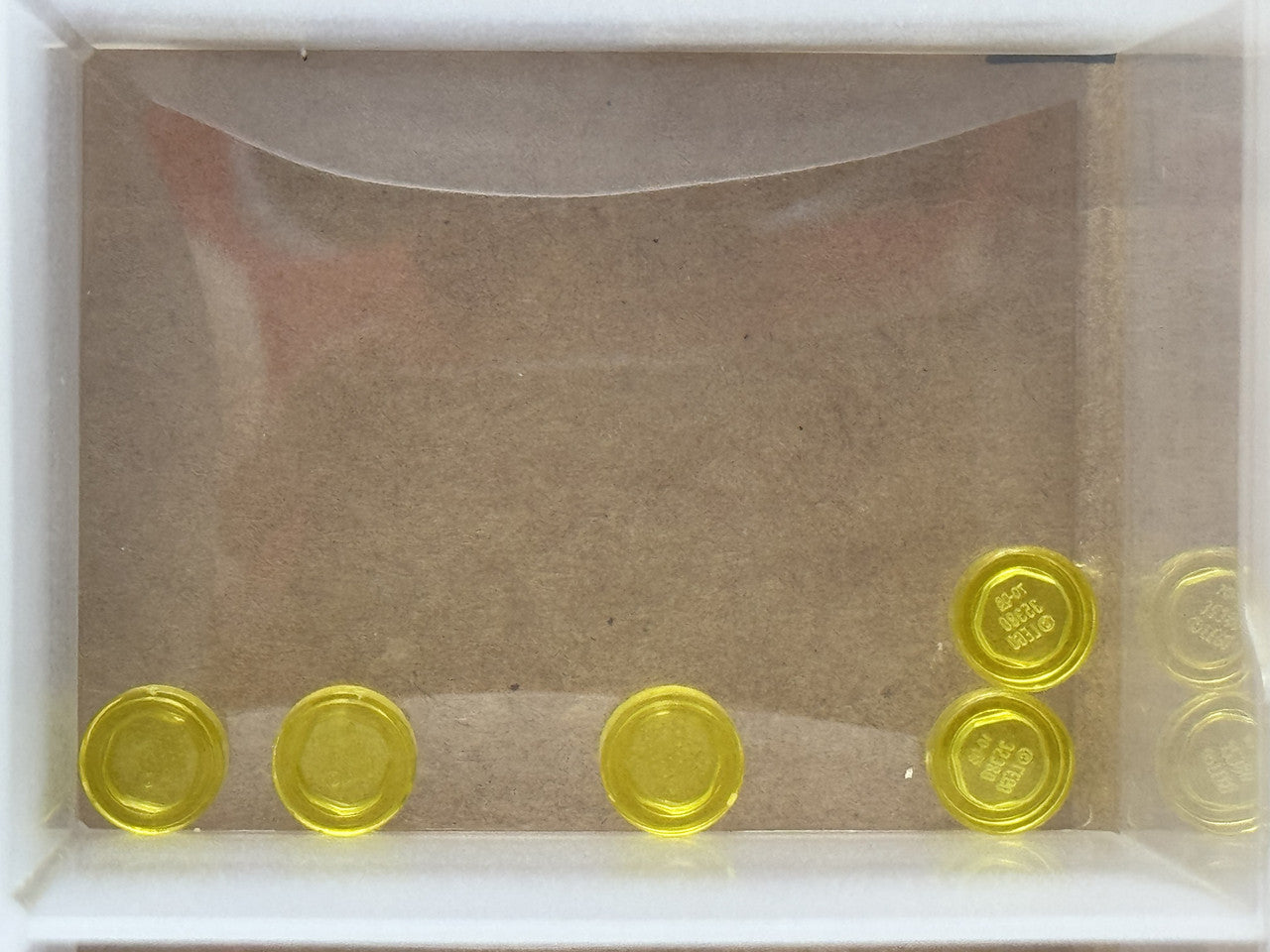 LEGO Parts - Trans-Yellow Tile, Round 1 x 1 - No 98138 - QTY 5