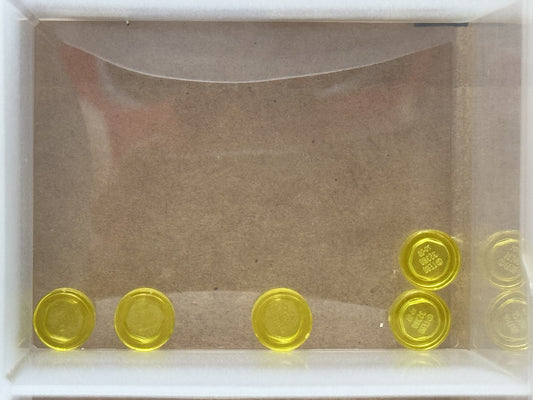 LEGO Parts - Trans-Yellow Tile, Round 1 x 1 - No 98138 - QTY 5