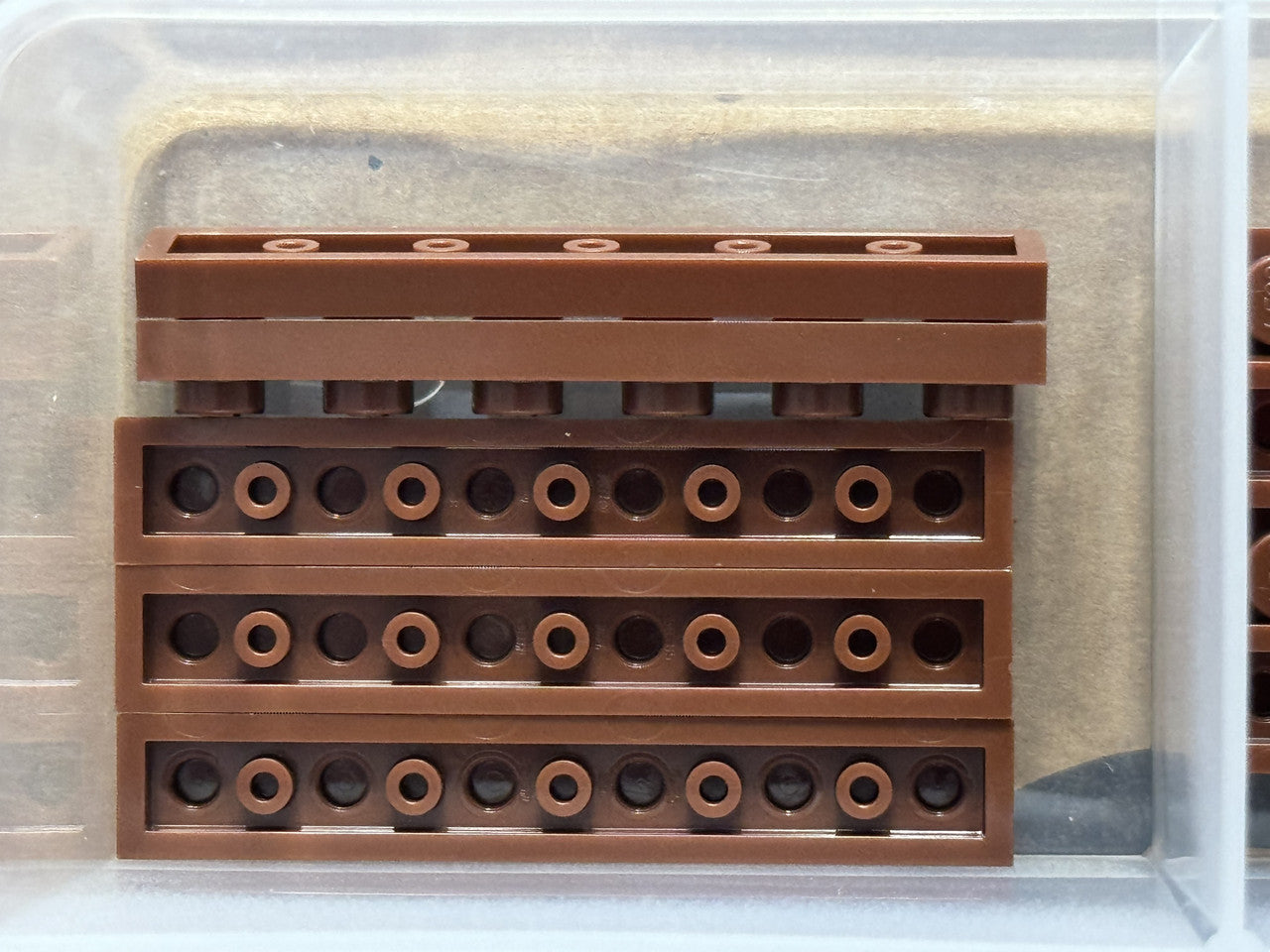 LEGO Parts - Reddish Brown Plate 1 x 6 - No 3666 - QTY 5